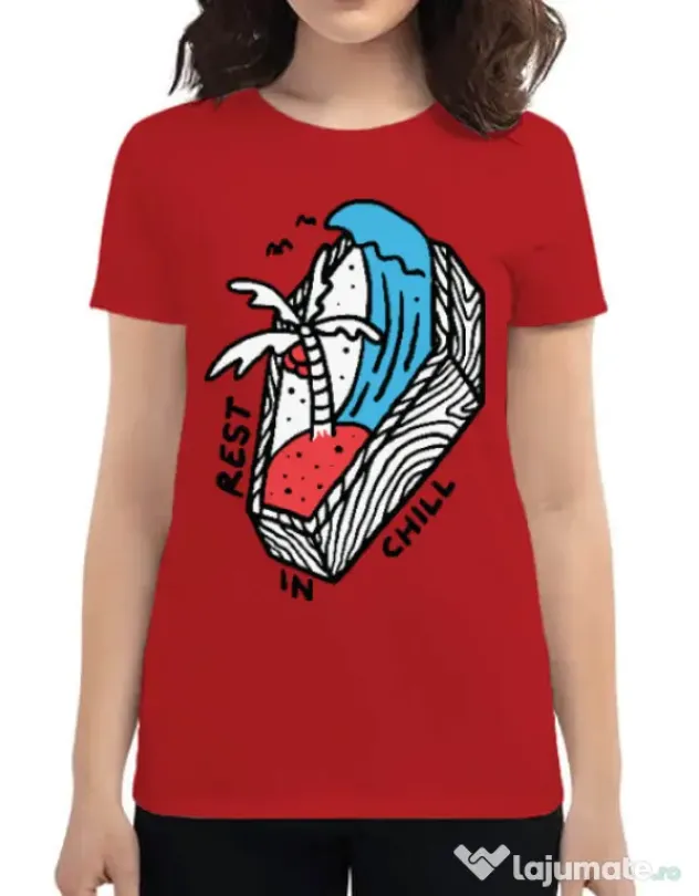 Tricou ADLER dama Rest in chill Rosu