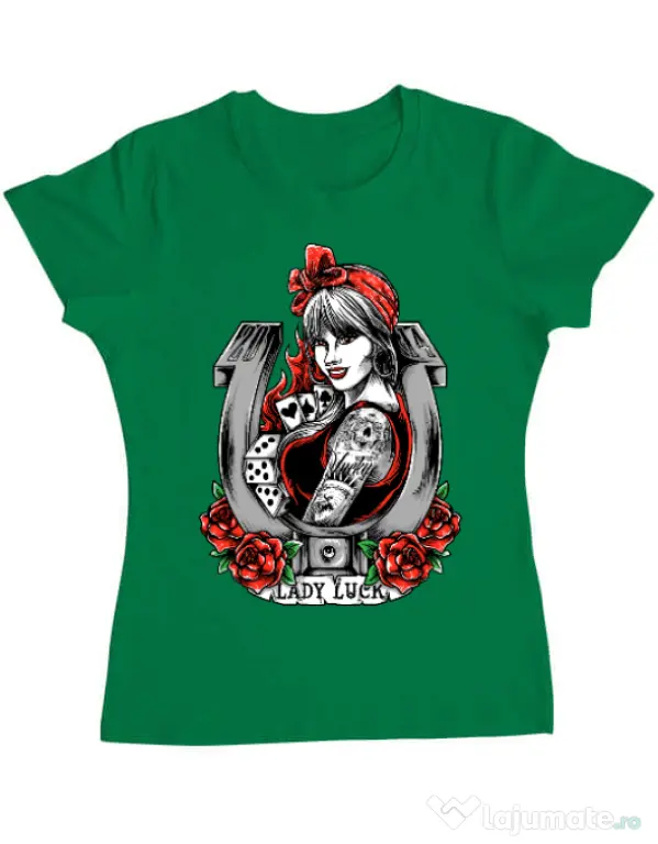 Tricou ADLER dama Lady luck Verde mediu