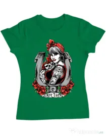 Tricou ADLER dama Lady luck Verde mediu