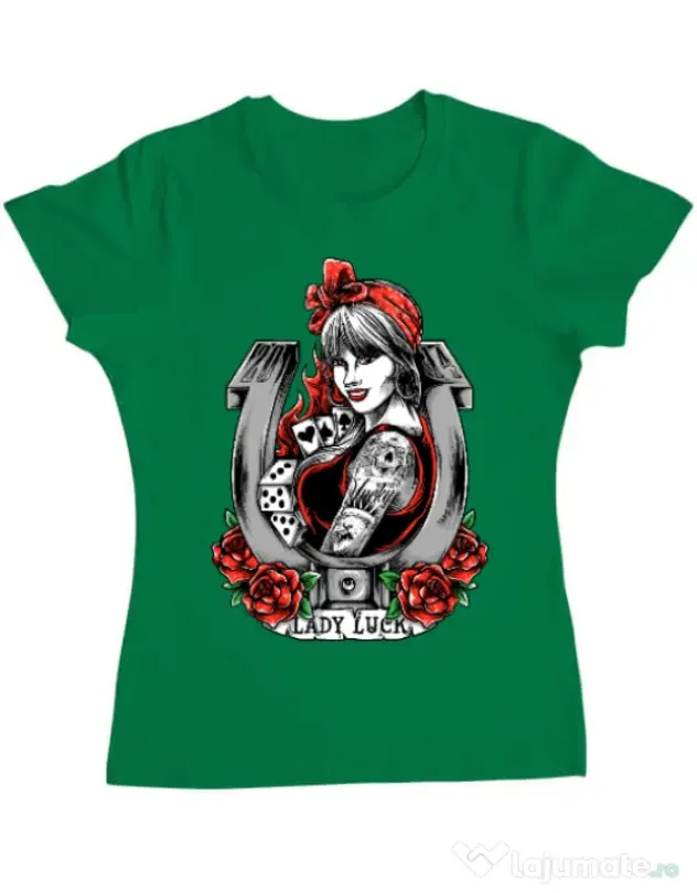 Tricou ADLER dama Lady luck Verde mediu