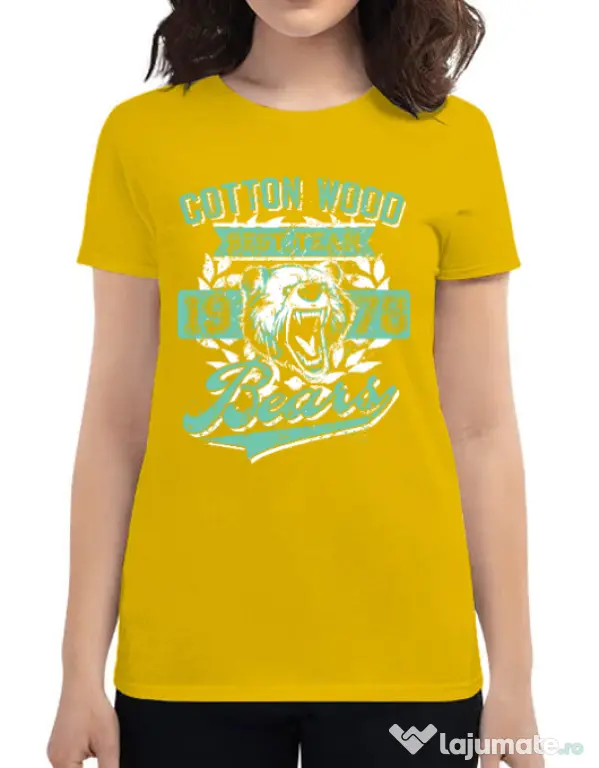 Tricou ADLER dama Cotton wood Galben