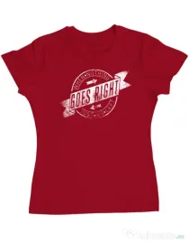 Tricou ADLER dama When nothing goes right Rosu