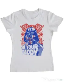Tricou ADLER dama Your daddy Alb
