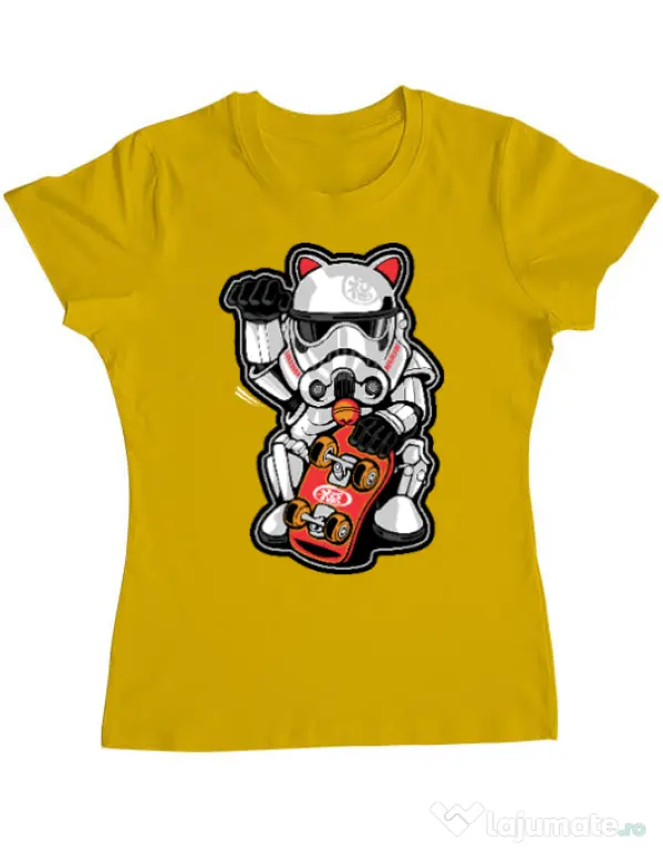 Tricou ADLER dama Maneki trooper Galben
