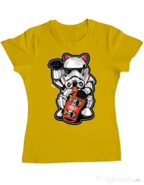 Tricou ADLER dama Maneki trooper Galben