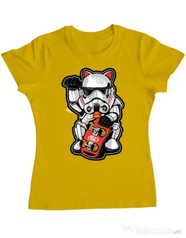 Tricou ADLER dama Maneki trooper Galben