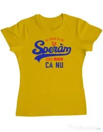 Tricou ADLER dama Sa zicem ca da Galben