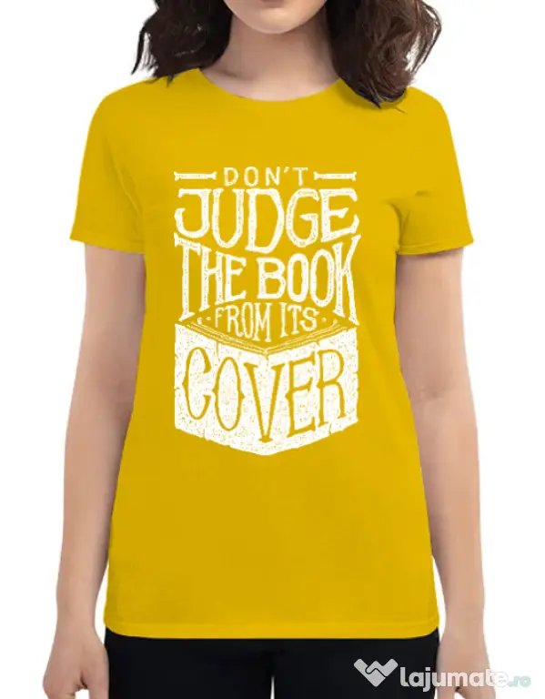 Tricou ADLER dama Book cover Galben