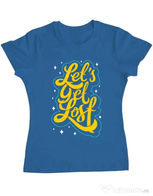 Tricou ADLER dama Let\'s get lost Albastru azuriu