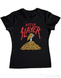 Tricou ADLER dama Pizza slayer Negru