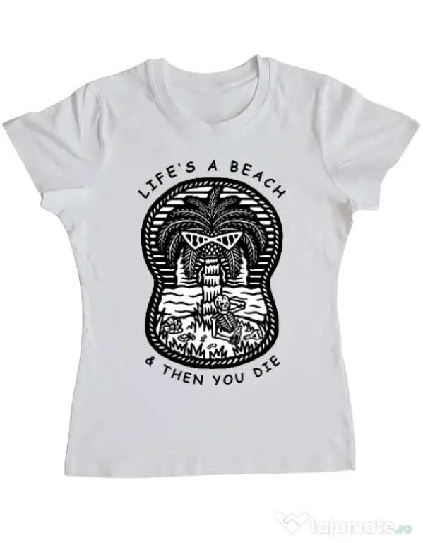 Tricou ADLER dama Sunset chill Alb