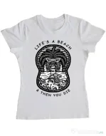 Tricou ADLER dama Sunset chill Alb