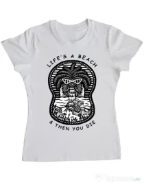 Tricou ADLER dama Sunset chill Alb