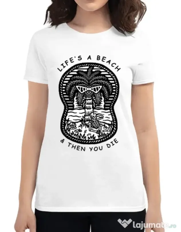 Tricou ADLER dama Sunset chill Alb