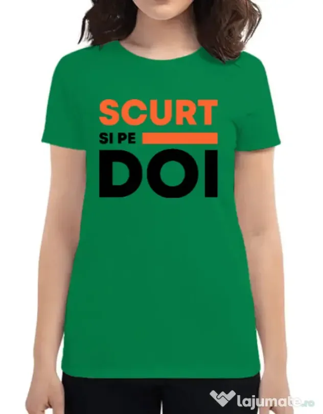Tricou ADLER dama Scurt si pe doi Verde mediu