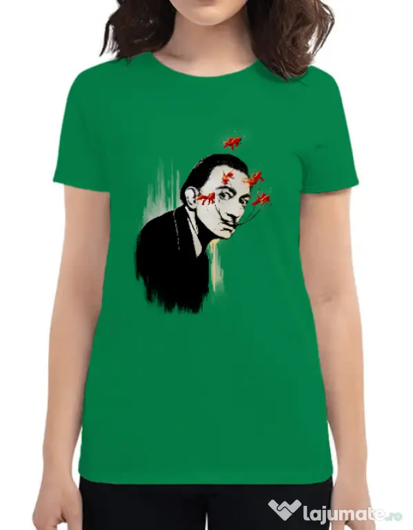 Tricou ADLER dama Lift that moustache Verde mediu