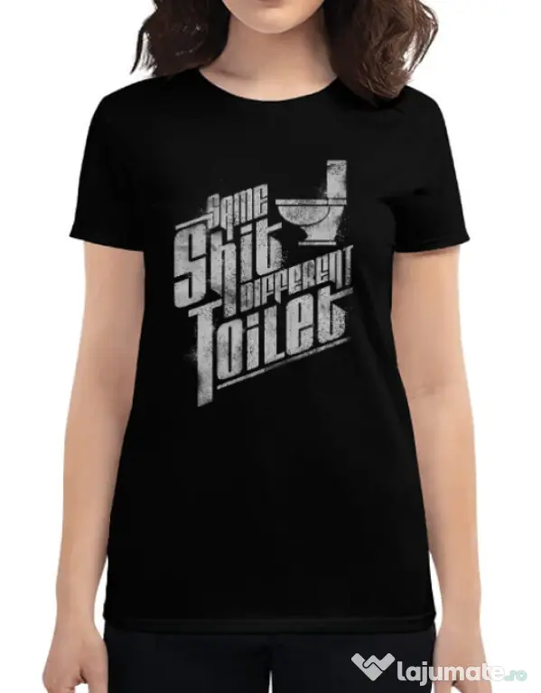 Tricou ADLER dama Same shit Negru