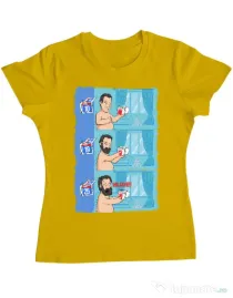 Tricou ADLER dama Funny wilson Galben