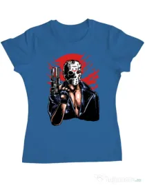 Tricou ADLER dama Jason will be back Albastru azuriu