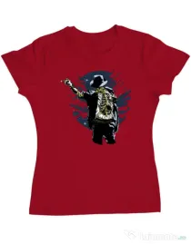 Tricou ADLER dama Zombie pop Rosu