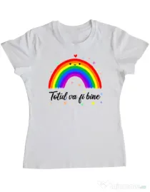 Tricou ADLER dama Totul va fi bine Alb