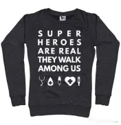 Bluza ADLER dama Medical heroes Negru melanj