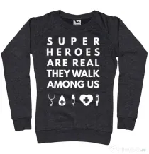 Bluza ADLER dama Medical heroes Negru melanj