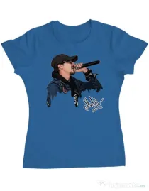 Tricou ADLER dama Adi Morosanu FAMILIA Albastru azuriu