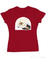 Tricou ADLER dama Beauty wave Rosu