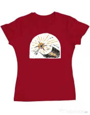 Tricou ADLER dama Beauty wave Rosu