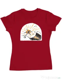 Tricou ADLER dama Beauty wave Rosu