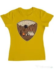 Tricou ADLER dama Camp cliffs Galben