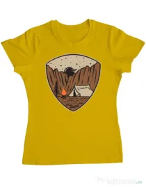 Tricou ADLER dama Camp cliffs Galben