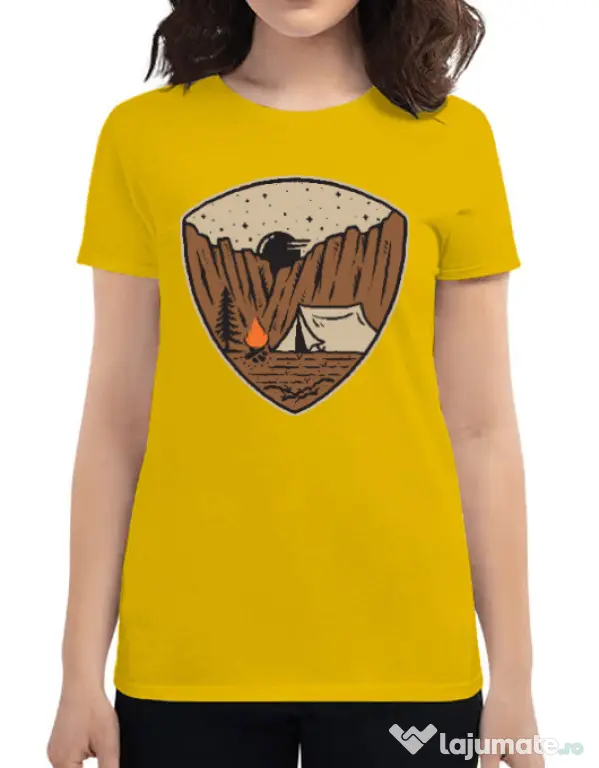 Tricou ADLER dama Camp cliffs Galben