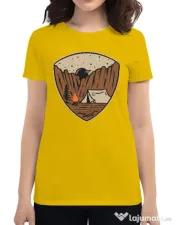 Tricou ADLER dama Camp cliffs Galben