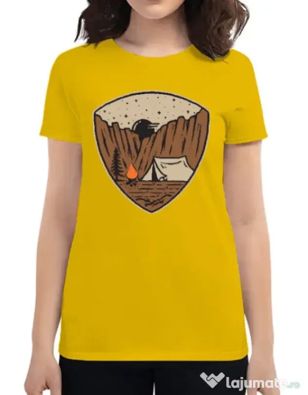 Tricou ADLER dama Camp cliffs Galben