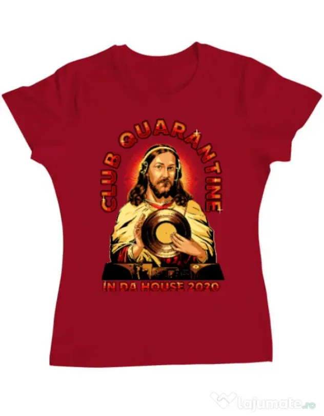 Tricou ADLER dama Club quarantine Rosu