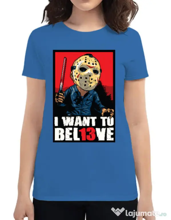 Tricou ADLER dama Believe Jason Albastru azuriu