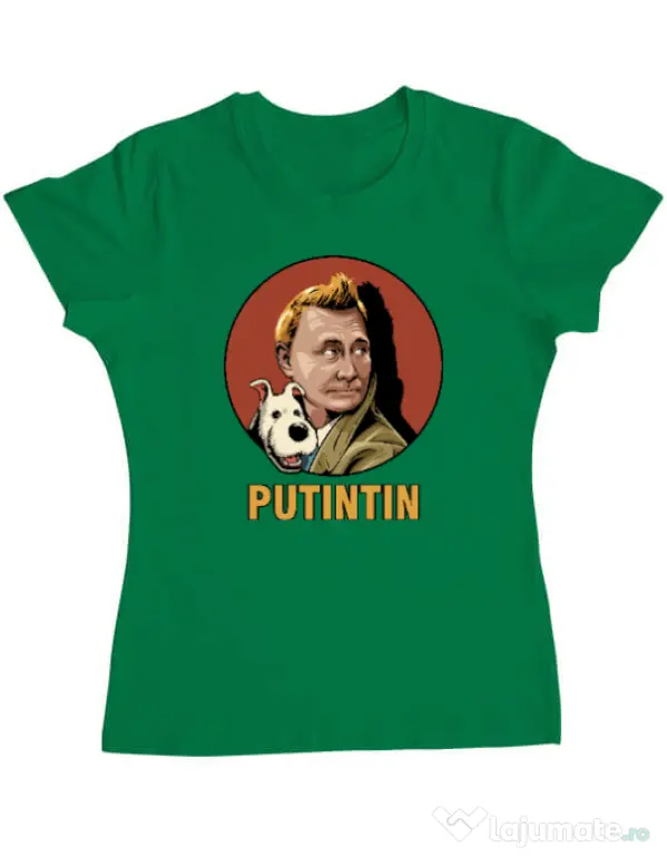 Tricou ADLER dama Putin Tin Verde mediu