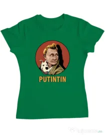 Tricou ADLER dama Putin Tin Verde mediu