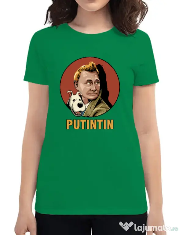 Tricou ADLER dama Putin Tin Verde mediu