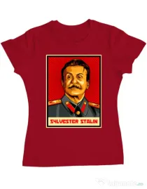 Tricou ADLER dama Sylvester Stalin Rosu