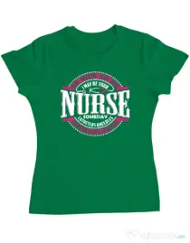 Tricou ADLER dama Nice to me Verde mediu