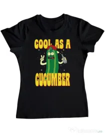 Tricou ADLER dama Cool as cucumber Negru