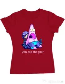 Tricou ADLER dama You are the star Rosu