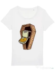 Tricou STANLEY STELLA dama Horror pizza Alb