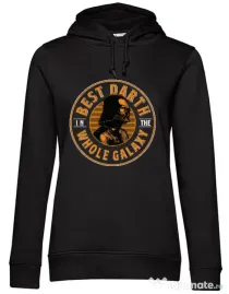 Hoodie dama cu gluga Best Darth in the galaxy Negru