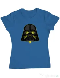 Tricou ADLER dama Cat Vader Albastru azuriu
