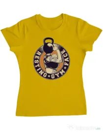 Tricou ADLER dama Resting gym face Galben