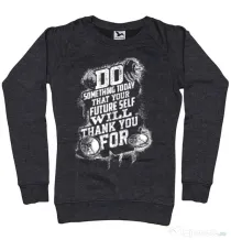 Bluza ADLER dama Do something today Negru melanj